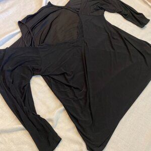 Boohoo Lace Trim V Neck Cold Shoulder Top - Size 24